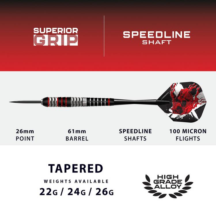 Harrows Heavy Metal stainless steel darts 22g, UK version