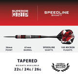 Harrows Heavy Metal stainless steel darts 22g, UK version
