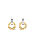Dinny Hall Iceni Chariot drop hoops silver gold vermeil, UK version