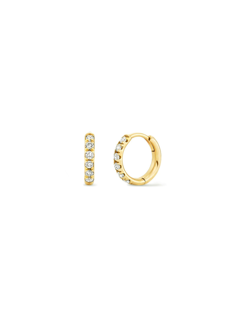 Dinny Hall mini lab-grown diamond huggie hoops 8mm (British brand)