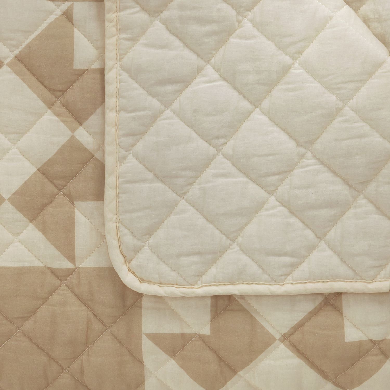 Habitat Quilted Motif Neutral Bedspread - 220x200cm