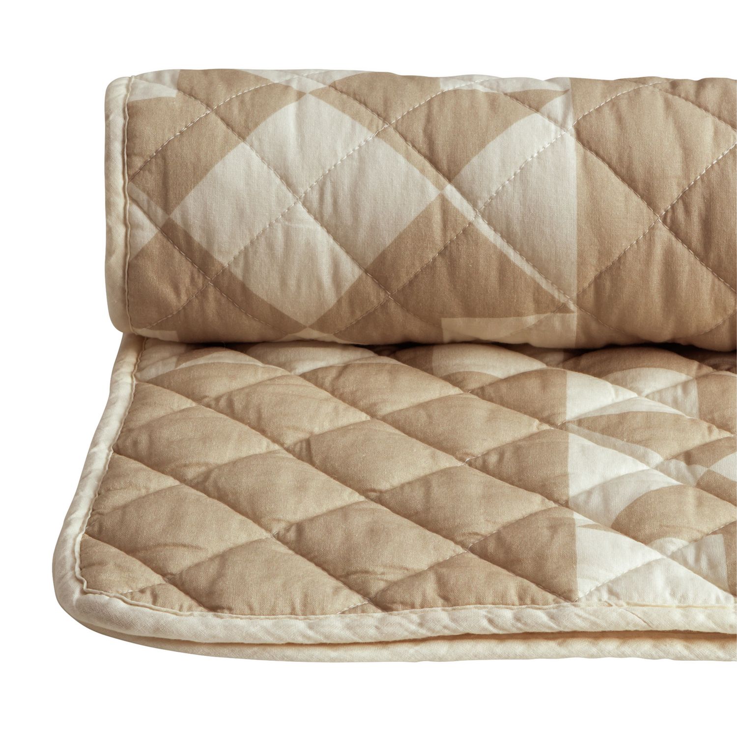 Habitat Quilted Motif Neutral Bedspread - 220x200cm