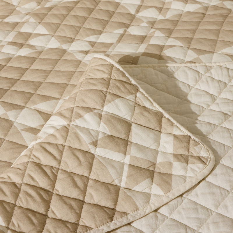 Habitat Quilted Motif Neutral Bedspread - 220x200cm