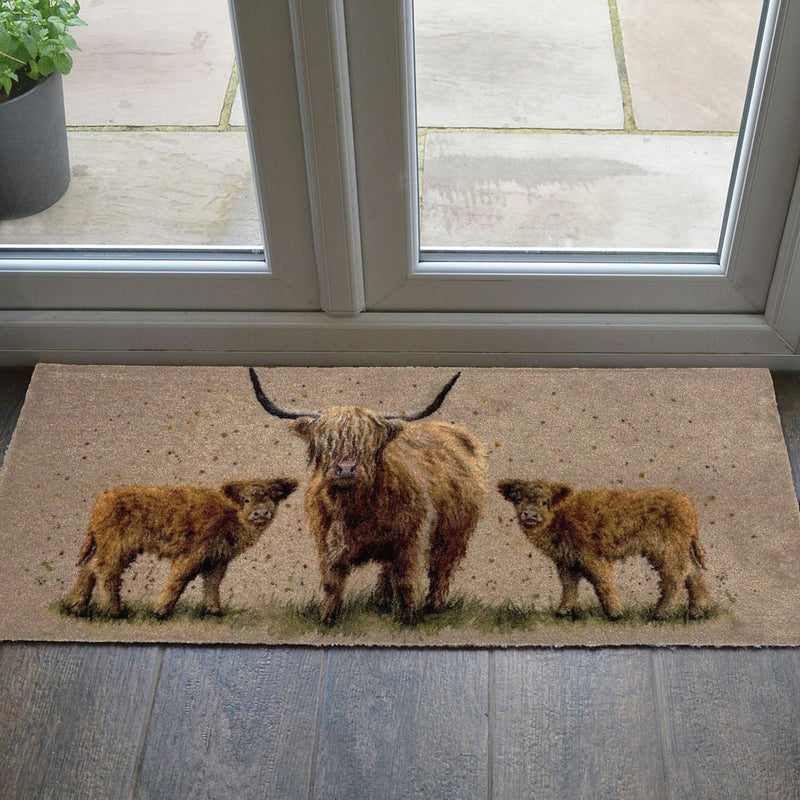 Bree Merryn Highland cow doormat 50x120cm, UK version