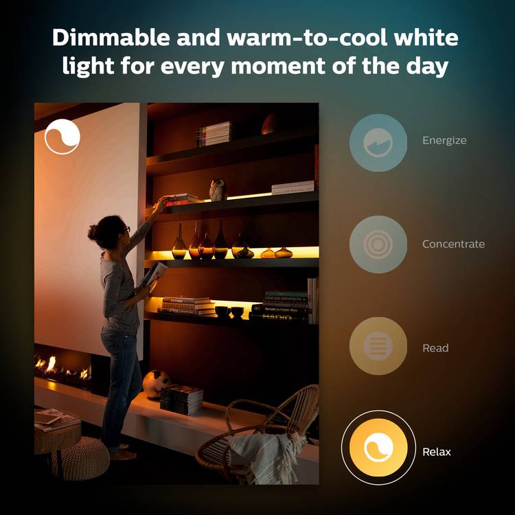 Philips Hue smart lightstrip extension White & Colour Ambiance 1m, UK version