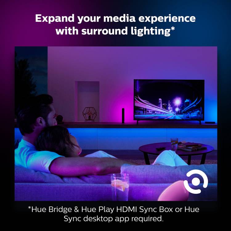 Philips Hue smart lightstrip extension White & Colour Ambiance 1m, UK version