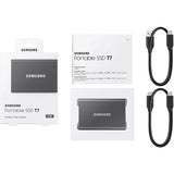 Samsung T7 1TB portable SSD grey, imported from the UK