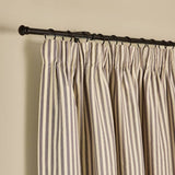 Habitat pencil pleat blackout curtains charcoal stripe 117x137cm, UK version