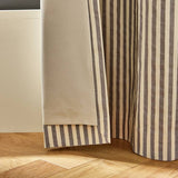 Habitat pencil pleat blackout curtains charcoal stripe 117x137cm, UK version
