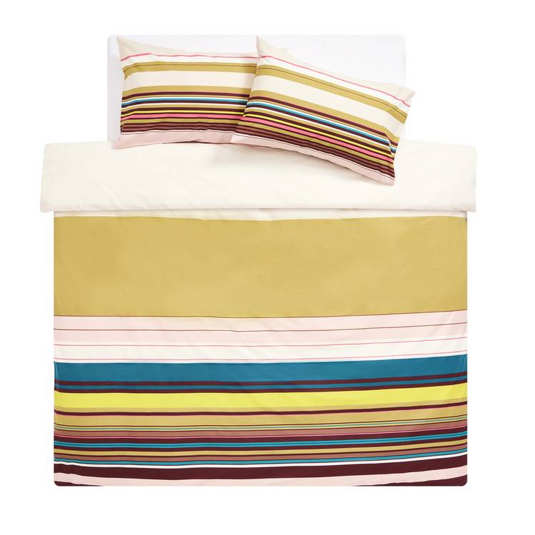 Habitat cotton stripe single bedding set, imported from the UK