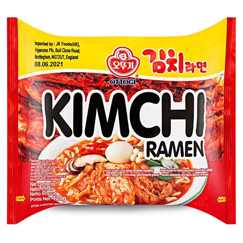 Ottogi Kimchi Ramen instant noodles, UK version