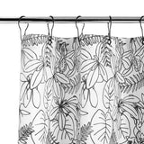 Habitat monochrome floral antibacterial shower curtain (British brand)