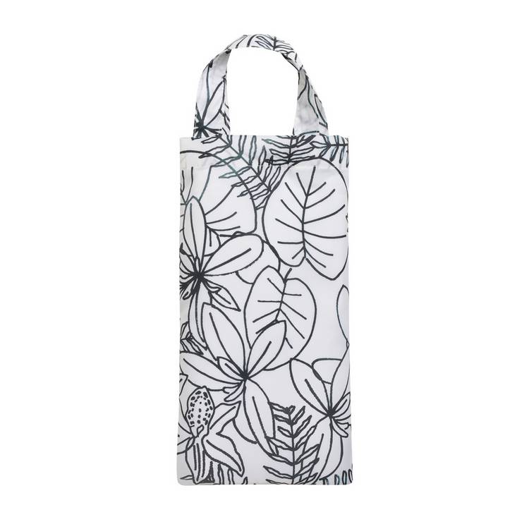 Habitat monochrome floral antibacterial shower curtain (British brand)
