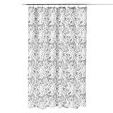 Habitat monochrome floral antibacterial shower curtain (British brand)