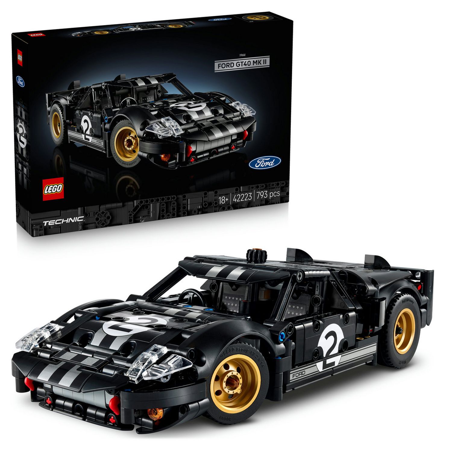 LEGO model kit Ford GT40 MKII 793 pieces, UK version