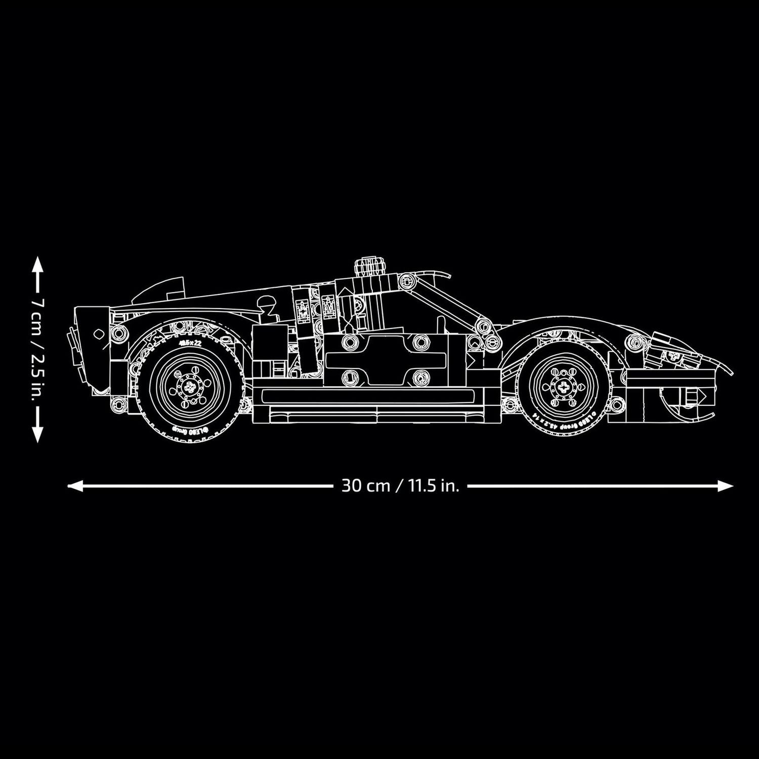 LEGO model kit Ford GT40 MKII 793 pieces, UK version