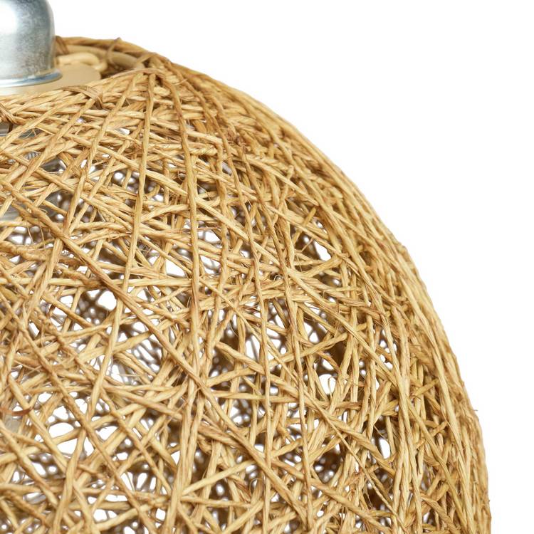 Argos Home natural hemp ball easy fit lampshade 24.5cm (British brand)