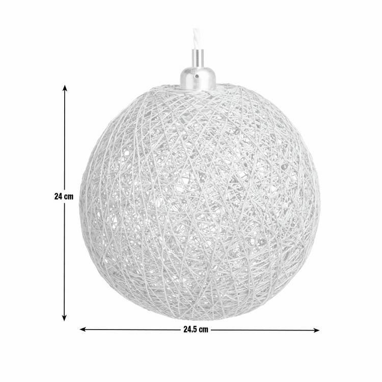 Argos Home natural hemp ball easy fit lampshade 24.5cm (British brand)