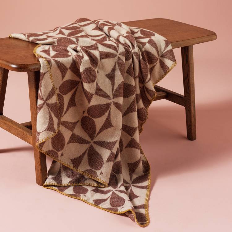 Habitat x Scion Attolo throw brown 150x125cm - British product