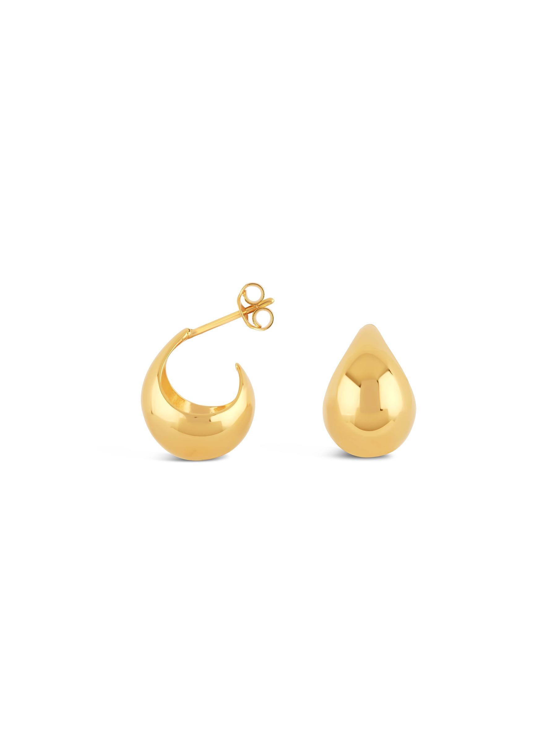 Dinny Hall gold scoop small hoop earrings 14mm - British product