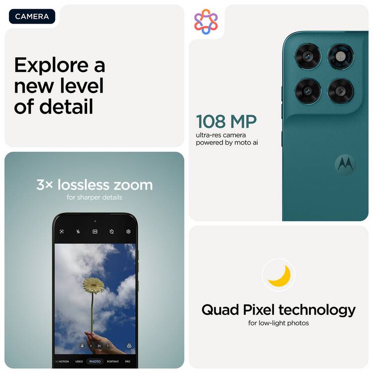 Motorola g77 5G 128GB AI mobile phone Spruce, imported from the UK