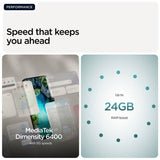 Motorola g77 5G 128GB AI mobile phone Spruce, imported from the UK