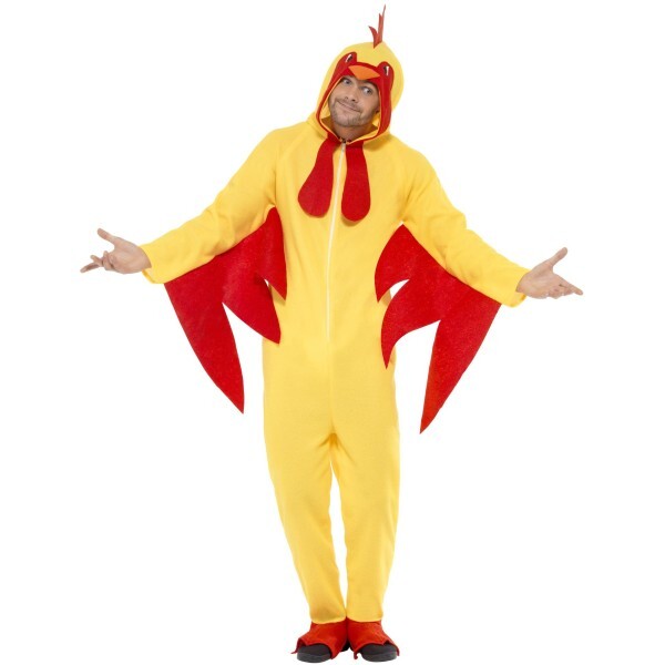 Smiffys chicken costume hooded all-in-one (British brand)