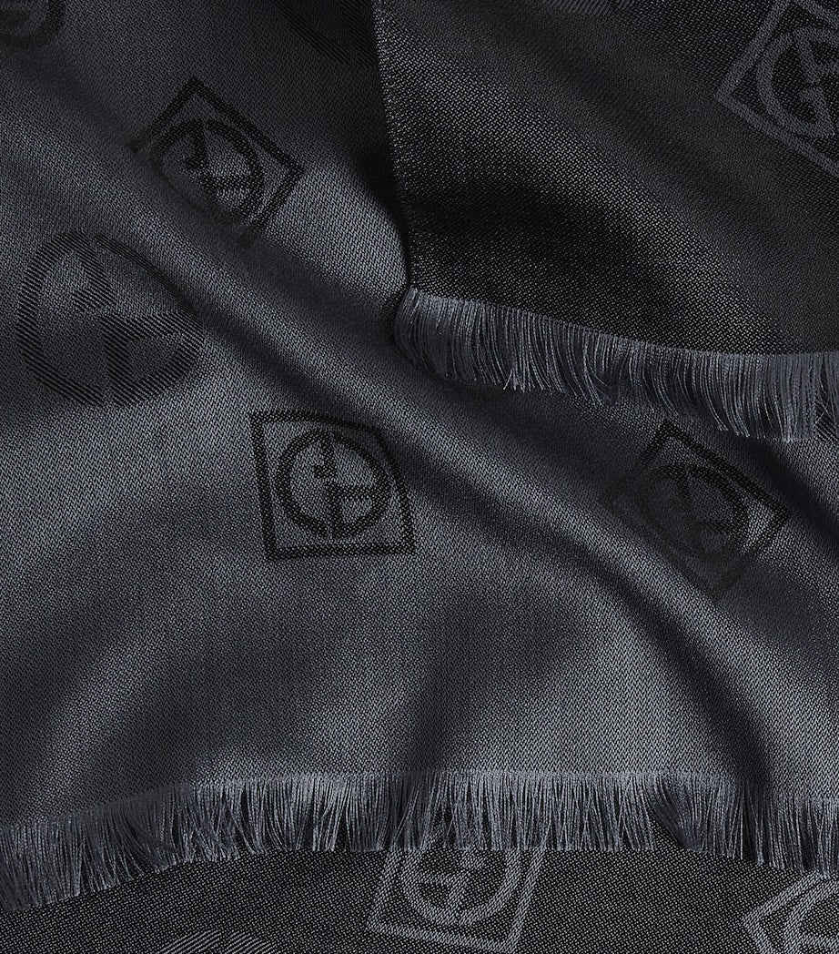 Giorgio Armani silk jacquard scarf, UK version