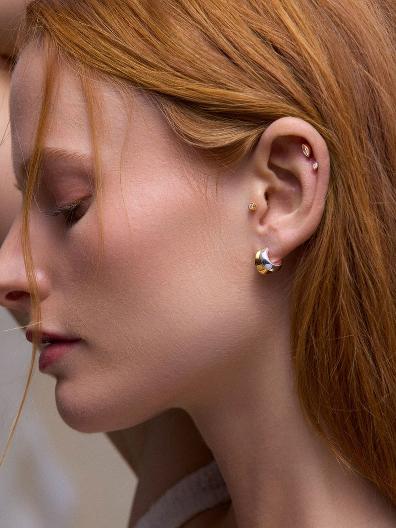 Dinny Hall Gold Iceni Small Warrior Hoops Gold Vermeil Earrings 10mm x 12mm