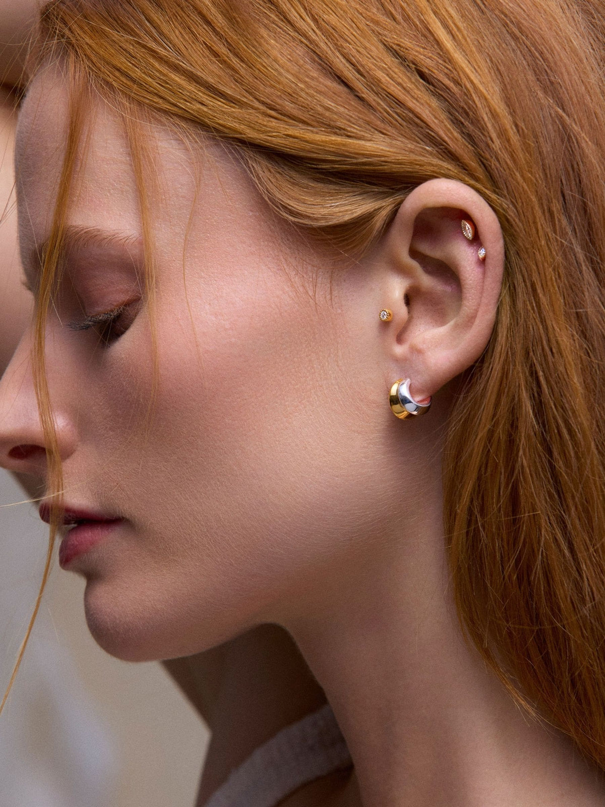 Dinny Hall Gold Iceni Small Warrior Hoops Gold Vermeil Earrings 10mm x 12mm