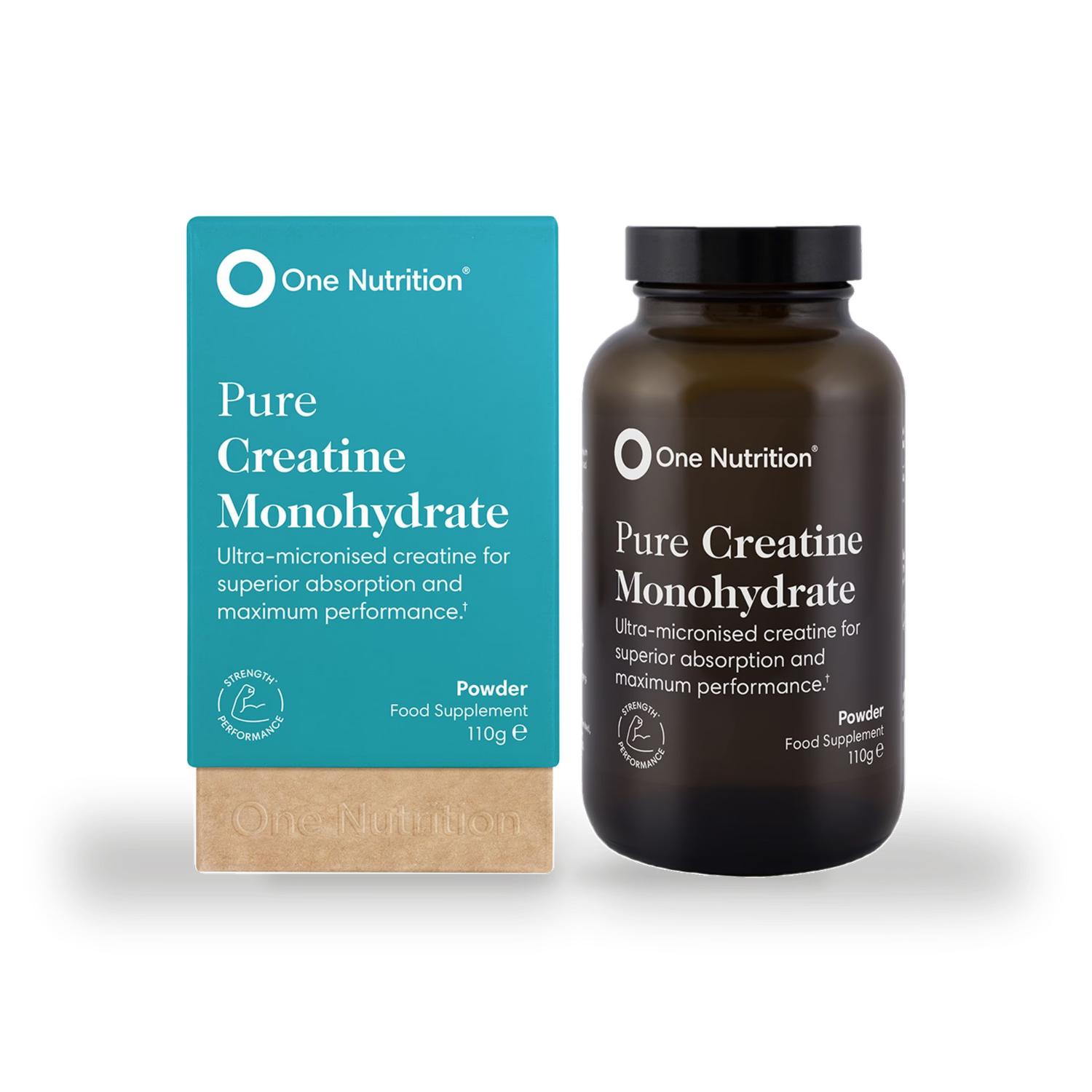 One Nutrition creatine supplement ultra-micronised powder 110g (British brand)
