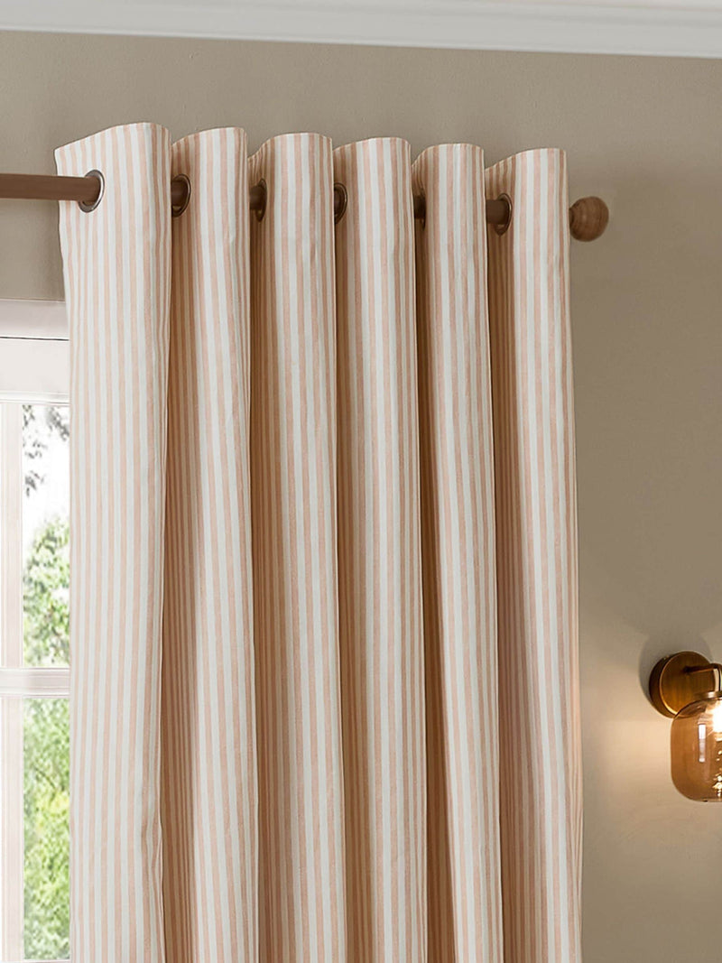 Yard Mole Hebden Striped Blackout/Thermal Eyelet Curtains