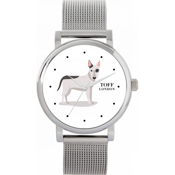 Toff London White Ladies Bull Terrier watch 38mm, UK version
