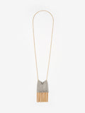 Mint Velvet gold tone mixed metal fringe necklace, imported from the UK
