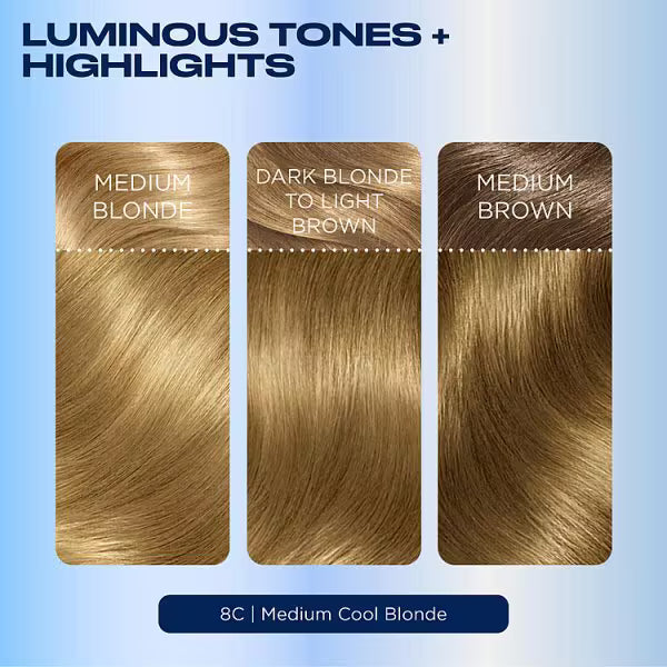 Clairol Nice'n Easy hair dye medium cool blonde, imported from the UK