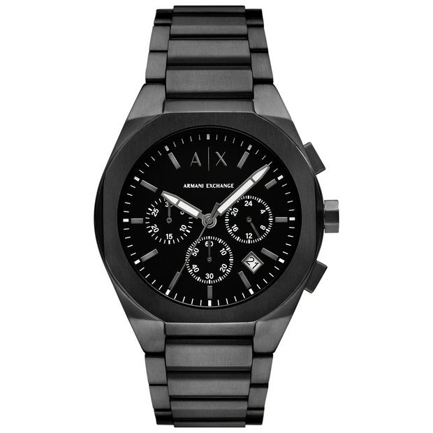 Armani Exchange Sync watch stainless steel bracelet black dial (British brand)