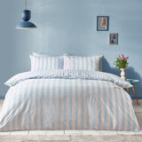 Sassy B stripe tease blue bedding set single (British brand)
