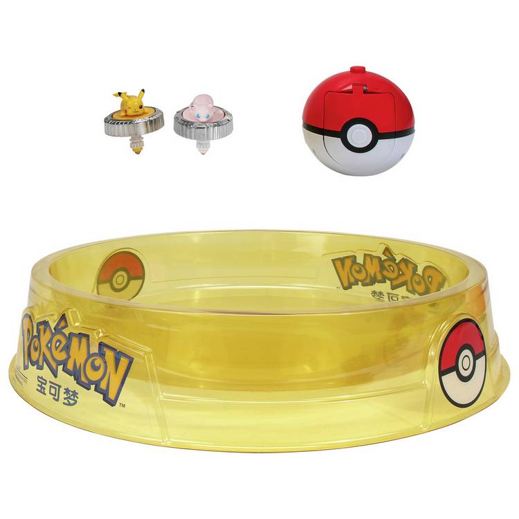 Pokémon Battle Spinner Arena Set with Pikachu and Mew spinners (British brand)
