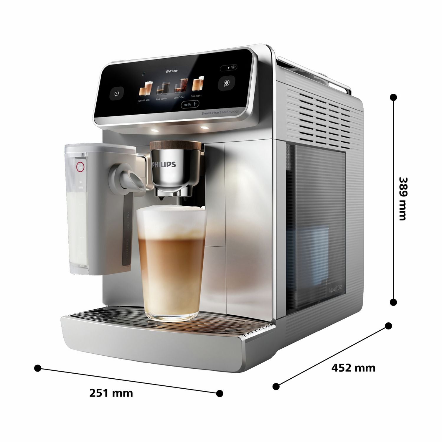 Philips Cafe Aromis 8000 Series silver bean to cup coffee machine (British brand)