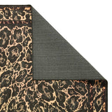 Laurence Llewelyn Bowen Leopard Black and Orange flatweave rug 120x170cm, imported from the UK