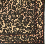 Laurence Llewelyn Bowen Leopard Black and Orange flatweave rug 120x170cm, imported from the UK