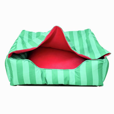 Argos Rosewood Green & Pink Happy Dog Hideout Dog Bed Canopy H35 x W70 x D70cm- Buy online at McGrocer