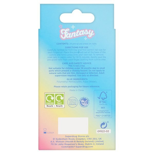 Superdrug Fantasy Kids Holographic Stick On Nails GOODS Superdrug   