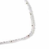 Freedom gold and pearl thin necklace 45cm - British product