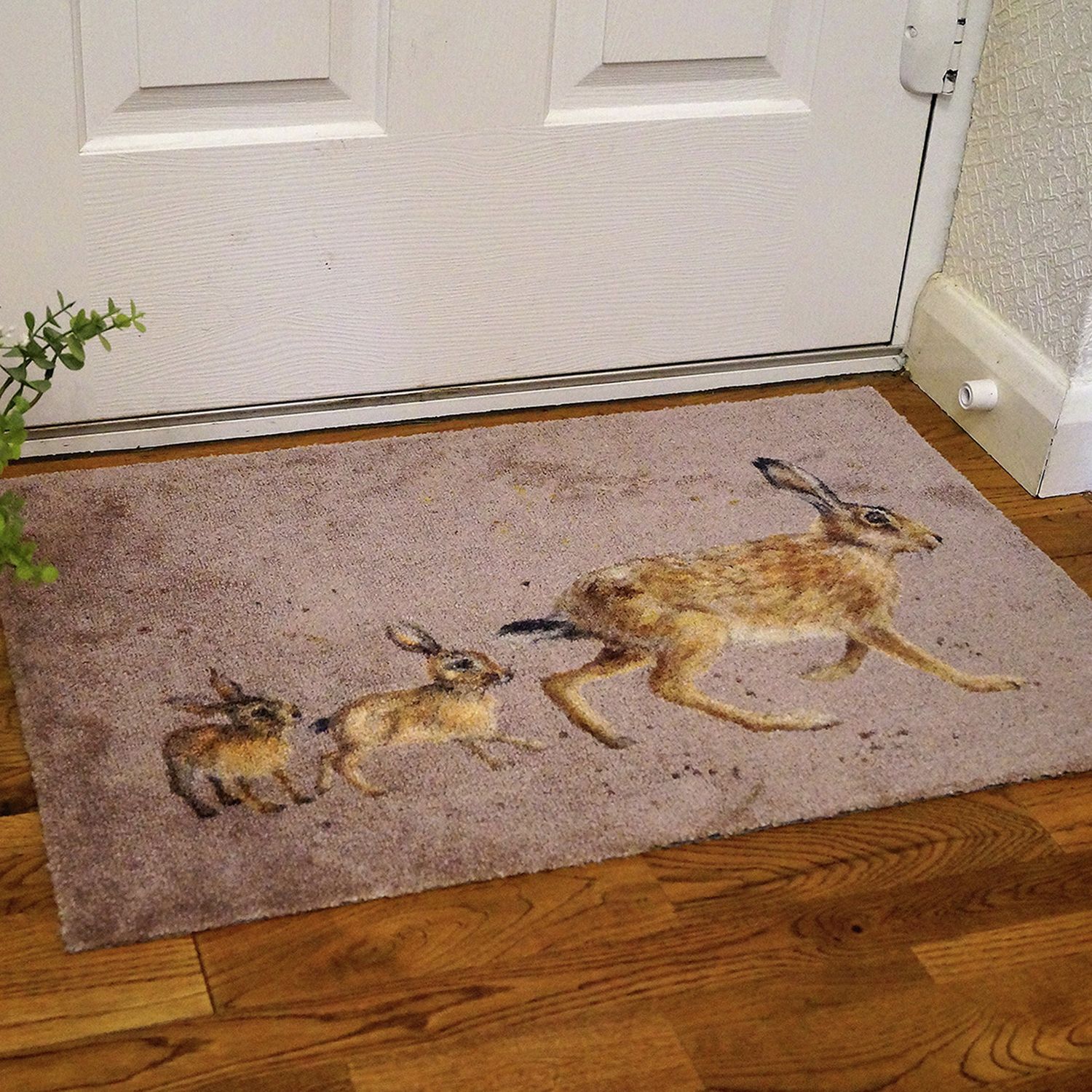 Bree Merryn hare line brown doormat 50x75cm (British brand)
