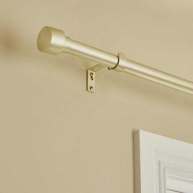 Argos Home metal stud gold curtain pole 165-300cm - British product