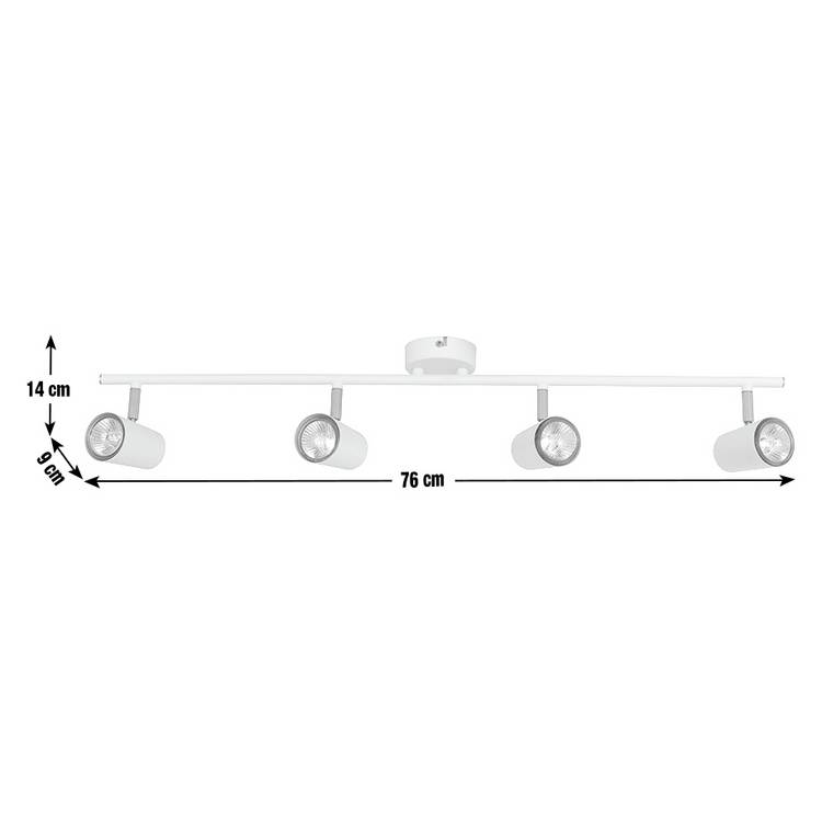 Argos Home 4-light bar light in matt white, imported from the UK