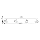 Argos Home 4-light bar light in matt white, imported from the UK
