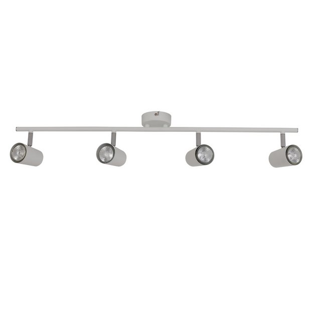 Argos Home 4-light bar light in matt white, imported from the UK