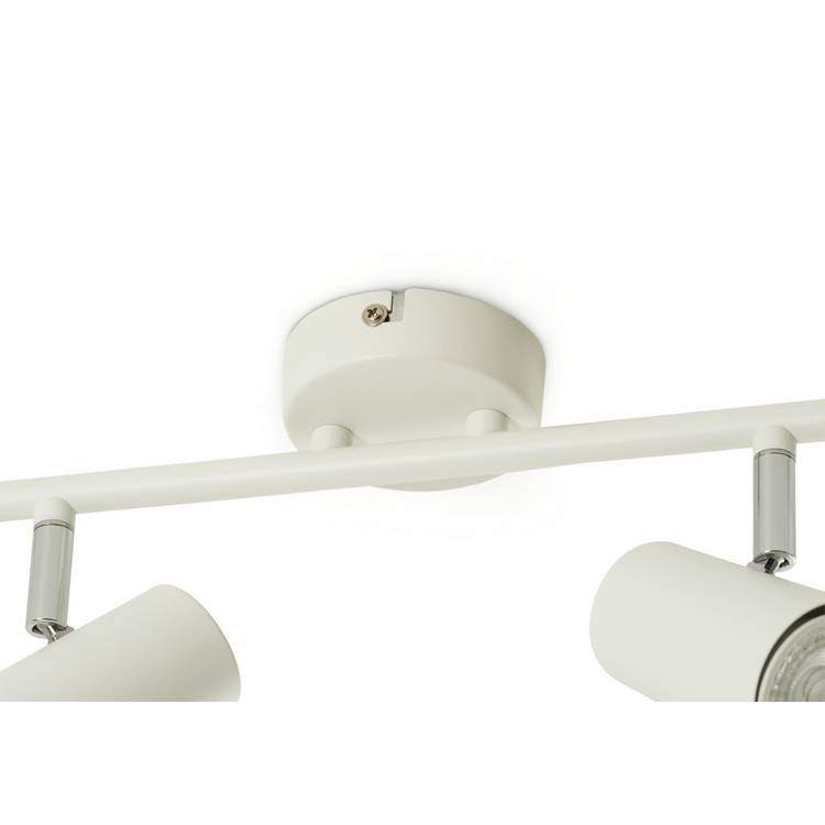 Argos Home 4-light bar light in matt white, imported from the UK